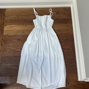 White old navy maxi dress with cut in back, size S